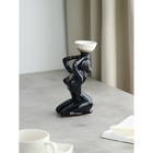 Подсвечник "Дива", чёрно-белый, керамика, 22 см, микс - фото 24406113