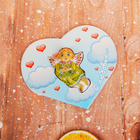 Открытка "Сердце" с шоколадной фигуркой ангел, 10 г - Фото 3