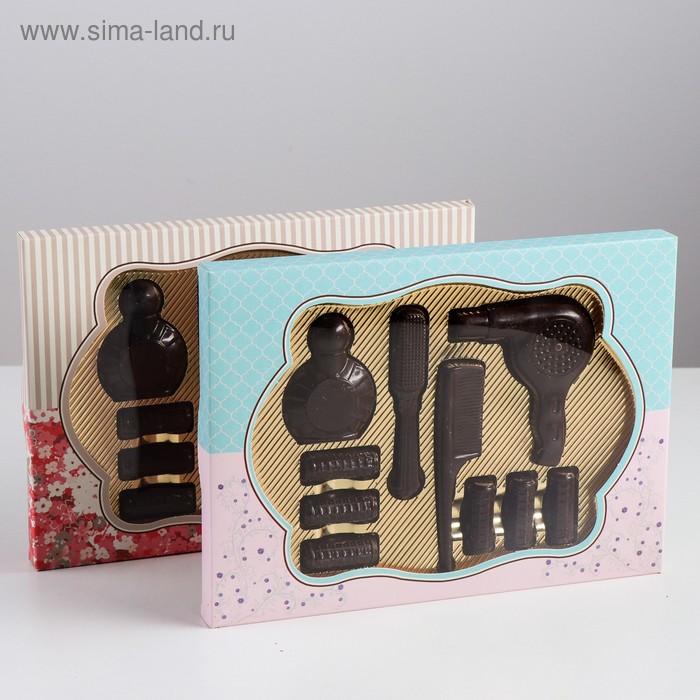 Подарочный набор фигур из тёмного шоколада "Вам, красавицы!", 180 г - Фото 1