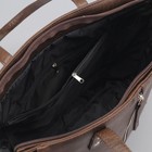 Сумка женская, замша, отдел с перегородкой на молнии, наружный карман, цвет коричневый - Фото 5