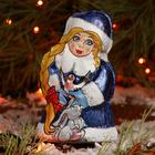 Фигурка из тёмного шоколада «Новогодняя» (Дед Мороз, Снегурочка, Снеговик), микс, 50 г - Фото 5
