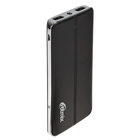 Внешний аккумулятор Ritmix RPB-6007P, 2 USB, 6000 мАч, 2.1/1 А, фонарик, черный - Фото 1