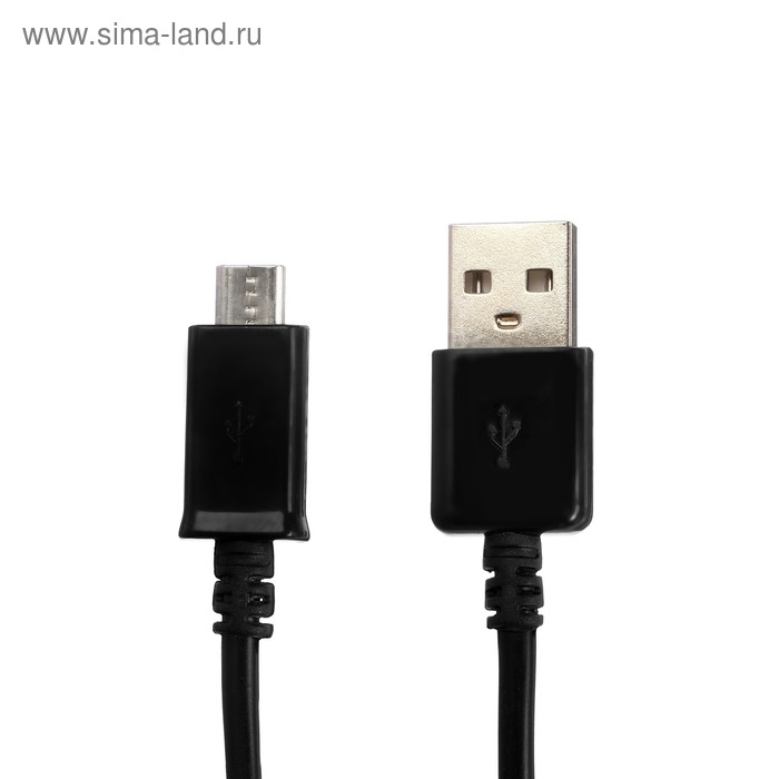Кабель Ritmix RCC-110, micro USB - USB, 1 А, 1 м, черный - Фото 1
