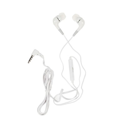 Наушники Ritmix RH-112M, вакуумные, микрофон, 104 дБ, 32 Ом, 3.5 мм, 1.2 м, белые