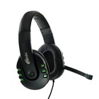 Наушники Ritmix RH-555M Gaming, игровые, полноразмерные, микрофон, 3.5мм, 1.8м, черно/зелен - фото 25023766