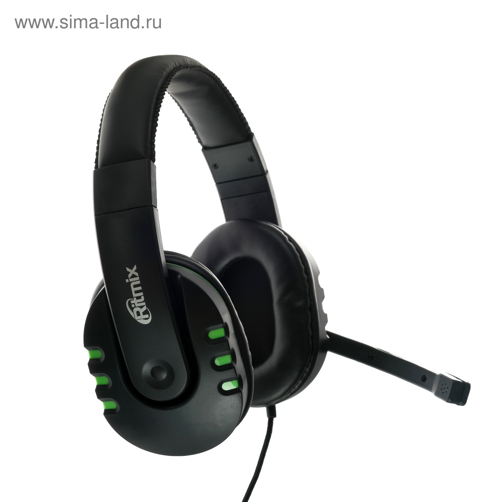 Наушники Ritmix RH-555M Gaming, игровые, полноразмерные, микрофон, 3 ...