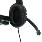 Наушники Ritmix RH-555M Gaming, игровые, полноразмерные, микрофон, 3.5мм, 1.8м, черно/зелен - фото 8349506
