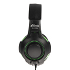 Наушники Ritmix RH-559M Gaming, игровые, полноразмерные,микрофон,3.5мм, 1.8 м, черно-зеленые - Фото 4