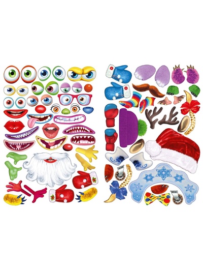 Сделай своего чудика «Ёлки-Палкин», новогодняя книга с наклейками