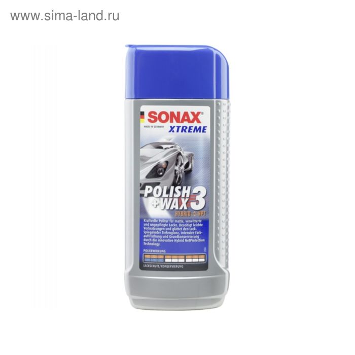 Xtreme Полироль SONAX №3 NanoPro для поврежденных покрытий, 250 мл, 202100