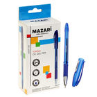 Ручка шариковая Mazari Torino, 0.7 мм, синяя, резиновый упор, на масляной основе - фото 300736795
