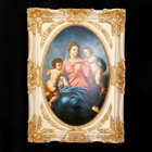 Картина маслом (ручн. работа) "Дева с младенцами" в прям-ом багете золото (полистоун) 119*90 - Фото 1