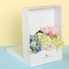 Коробка-переноска для цветов, белая, 36х25х9 см - Фото 2