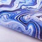 Бумага упаковочная глянцевая «Синий мрамор», 70 х 100 см - Фото 1
