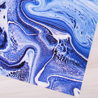 Бумага упаковочная глянцевая «Синий мрамор», 70 х 100 см - Фото 3