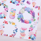 Бумага упаковочная глянцевая «Цветочный венок», 70 × 100 см - Фото 3