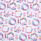 Бумага упаковочная глянцевая «Цветочный венок», 70 × 100 см - Фото 2