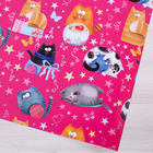 Бумага упаковочная глянцевая "Коты", 70 х100 см - Фото 3