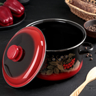 Кастрюля эмалированная «Рябинушка», 4 л, индукция, чёрная, красная - Фото 5