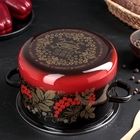 Кастрюля эмалированная «Рябинушка», 4 л, индукция, чёрная, красная - Фото 6