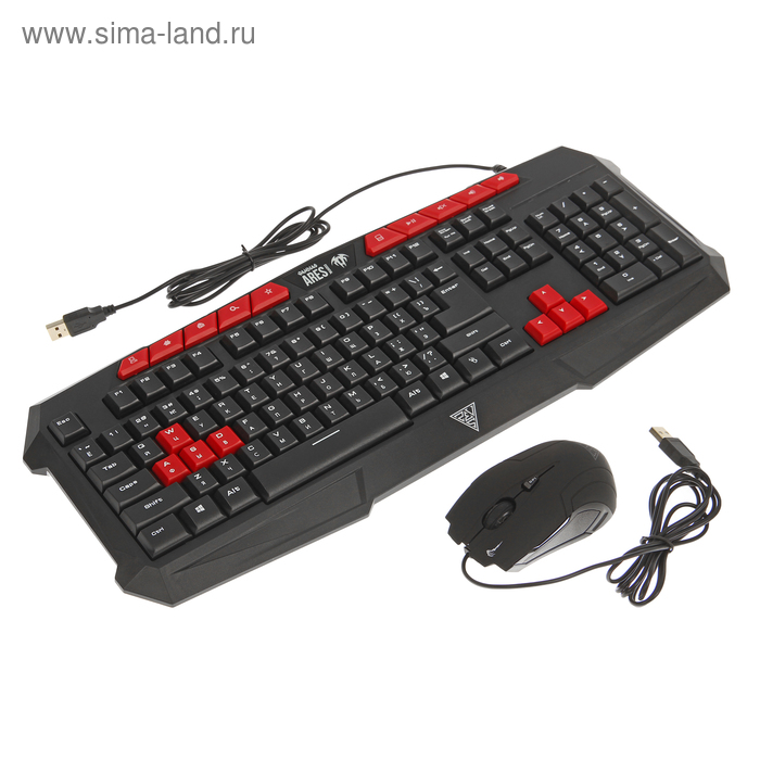 Игровой набор Gamdias ARES V2 ESSENTIAL DEMETER V2, клавиатура+мышь, проводной, USB, черный - Фото 1
