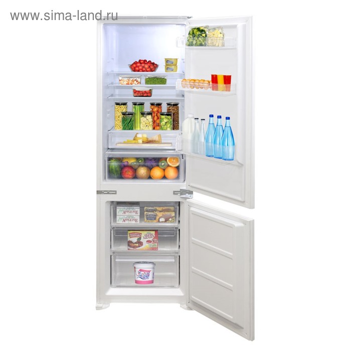 Холодильник Zigmund & Shtain BR 03.1772 SX, встраиваемый, двухкамерный, класс А, 250 л - Фото 1