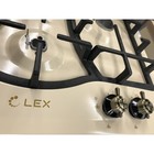Варочная поверхность Lex GVE 643C IV, 4 конфорки, газовая, бежевая - Фото 3