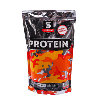 Протеин SportLine Dynamic Whey Protein, малиновый пломбир, 1000 г