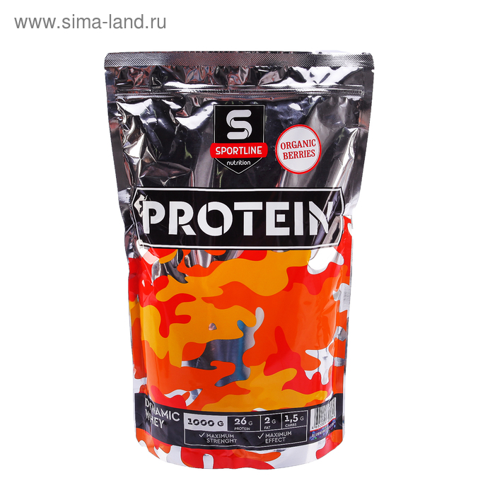 Протеин SportLine Dynamic Whey Protein, черничный бисквит, 1000 г - Фото 1