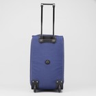 Сумка дорожная на колёсах, с расширением, отдел на молнии, наружный карман, цвет синий - Фото 3