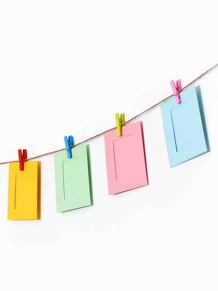 Набор фоторамок на прищепках «Цветные моменты», веревка, прищепки и фоторамки 10 шт. - Фото 1
