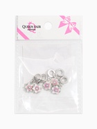 Шарм подвеска «Цветок с эмалью», бело-розовая в серебре 2624976