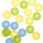 Набор пуговиц декоративных пластик "Цветочек в круге" набор 20 шт 2,3х2,3 см - Фото 2