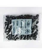 Вентиль для бескамерных шин, TR414, пластик, чёрный (комплект 100 шт) - фото 57918146