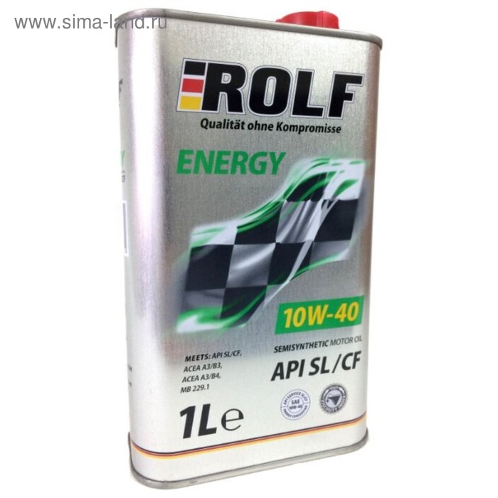 Моторное масло Rolf Energy 10W-40 SL/CF полусинтетика, 1 л - Фото 1