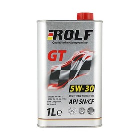 Моторное масло Rolf GT 5W-30 SN/CF синтетическое, 1 л