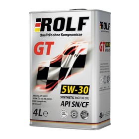 Моторное масло Rolf GT 5W-30 SN/CF синтетическое, 4 л