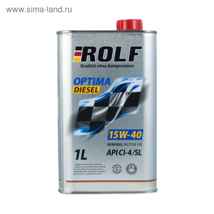 Моторное масло Rolf Optima Diesel 15W-40 API CI-4/SL, 1 л - Фото 1