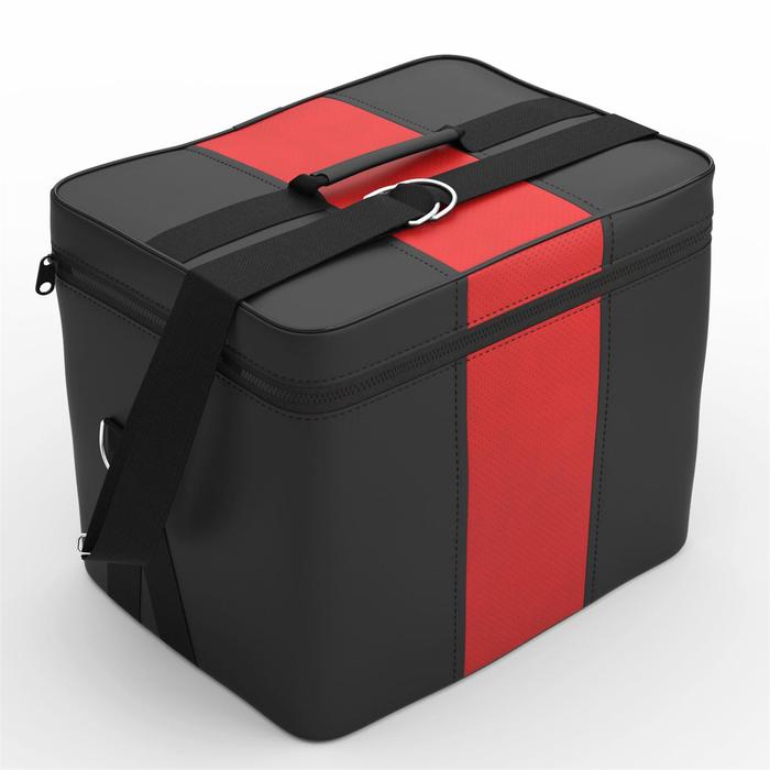Автомобильная сумка, экокожа, чёрно-красная - Фото 1