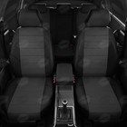 Авточехлы для KIA Ceed 2 с 2012-2018 г., седан, хетчбек, универсал, экокожа, жаккард, цвет чёрный - Фото 3