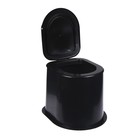 Туалет дачный, h=35 см, без дна, с отверстиями для крепления к полу, чёрный - Фото 3