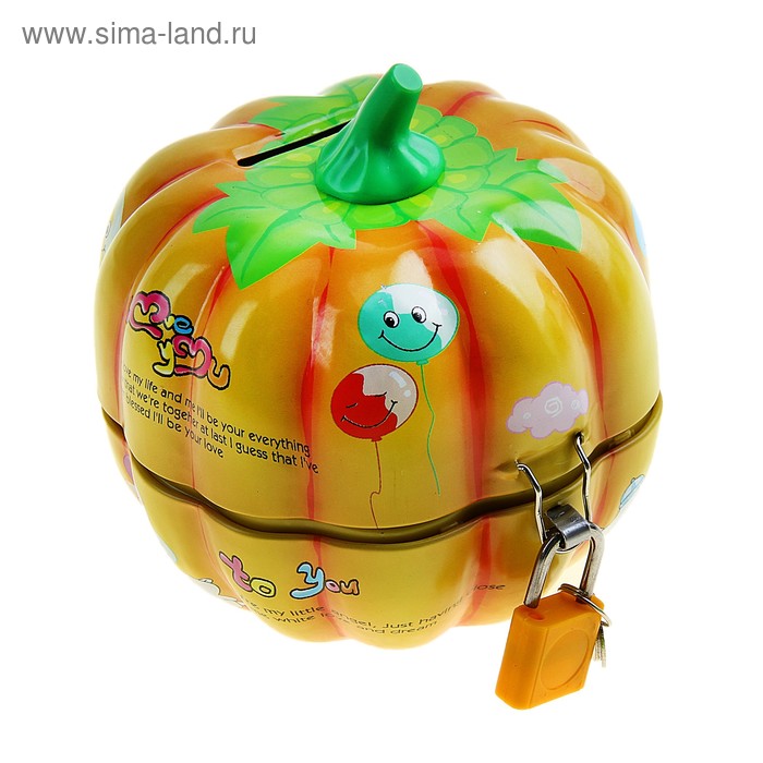 Копилка "Тыковка" 9,5х9,5х9 см - Фото 1