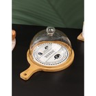 Блюдо для сыра с крышкой клош «Эстет», 31.5×23×18 см, дерево, стекло - Фото 2