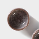 Набор для чайной церемонии «Лунный камень», 7 предметов: 6 пиал 50 мл, чайник 150 мл, керамика, серый - Фото 3