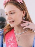 Бусы 3 яруса «Рошель» капля, шар №12, белые в серебре, L=42 см - Фото 17