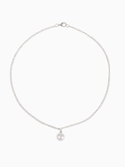 Бусы 2 яруса «Рошель», подвеска капля на цепочке, шар №12, L=42 см, белые в серебре - Фото 7