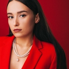 Бусы 3 яруса «Рошель» капля, шар №15, белые в золоте, L=42 см - Фото 4