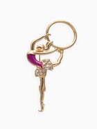 Брошь «Гимнастка» с хулахупом, фиолетовая в золоте - Фото 1