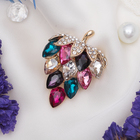 Брошь «Виноград спелый», разноцветная в золоте - Фото 1