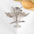 Брошь «Сова-филин», цвет синий в серебре - Фото 2